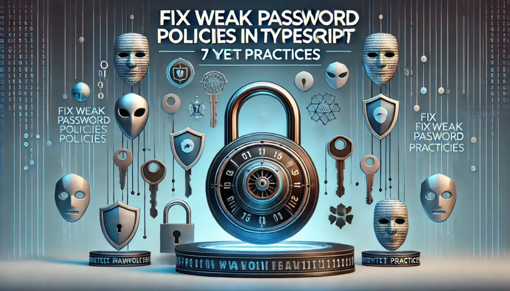 Fix Weak Password Policies in TypeScript: 7 Best Practices